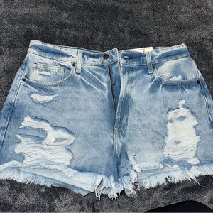 Arizona Distressed Denim Blue Women's Shorts